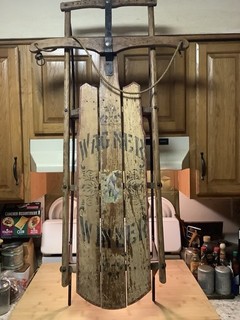 ANTIQUE WAGNER WINNER SLED (1880’s) HANDMADE/PAINTED $149.99 START FREE SHIP!!