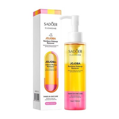150ml Jojoba Rainbow Makeup Remover Oil, 3-in-1 Gentle Face Cleanser - USA Ship