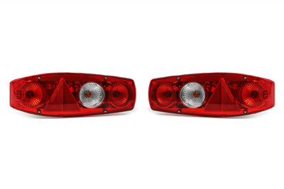 Hella Caraluna II Trailer Caravan Rear Lights Lamps Set Fog Triagular Reflector