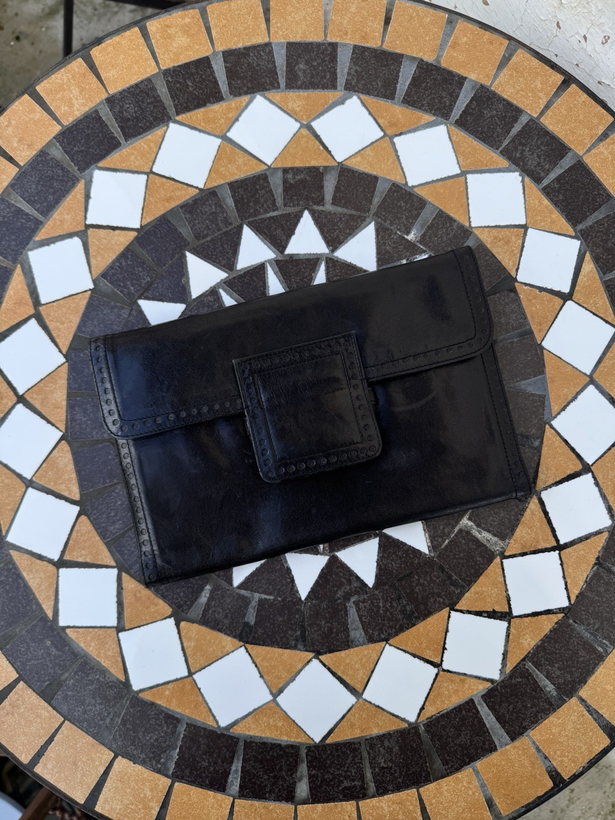 Borsa a mano Yves Saint Laurent nera vintage anni 80