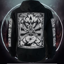 BAPHOMET - Occult- satanic- cotton zipper hoodie darkside