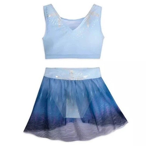NEW Disney Frozen Elsa 3-Piece Swim Suit Set Skirt in Size 4 - Picture 7 of 7