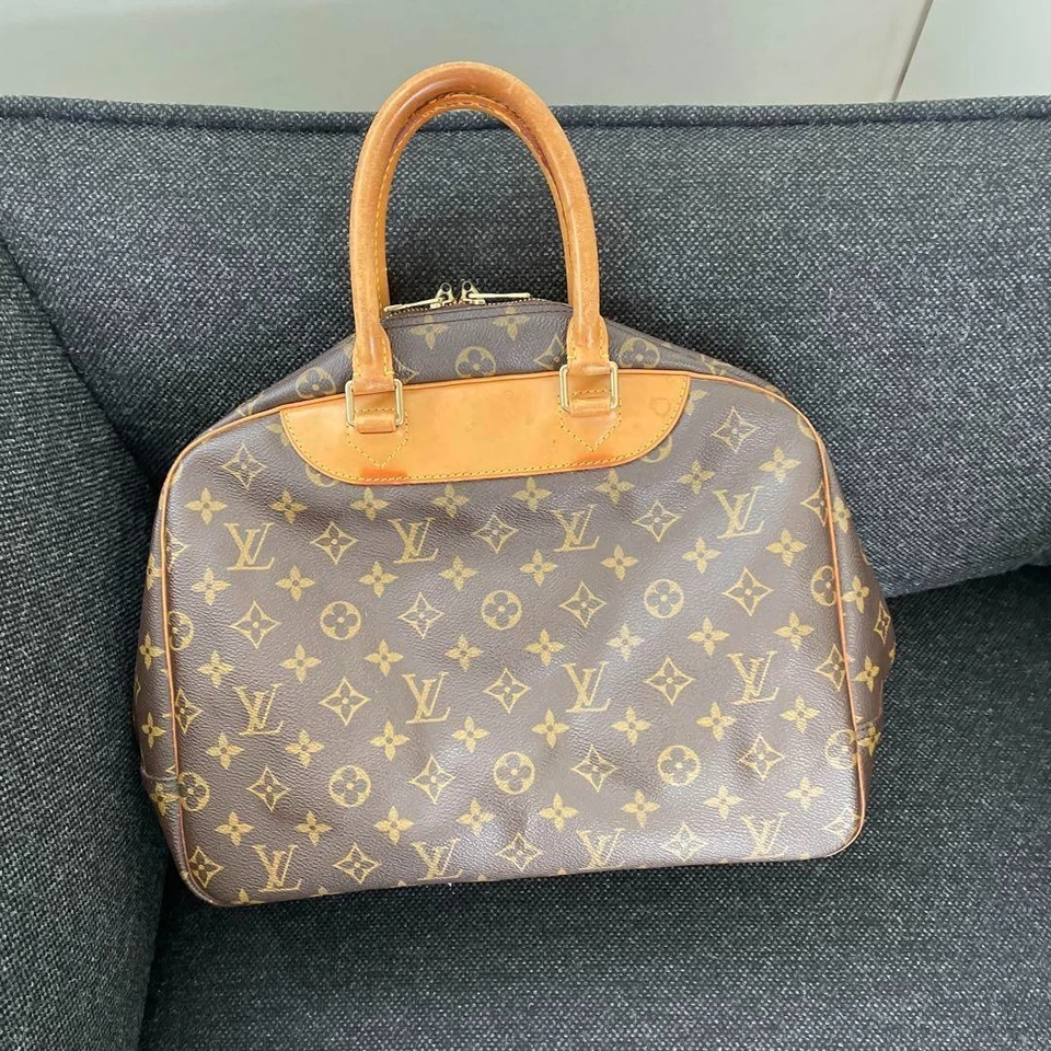 Bolso de Mano Louis Vuitton Deauville Monograma Mini Boston Viaje Marrón con Crochet Gen Foto 3 de 4