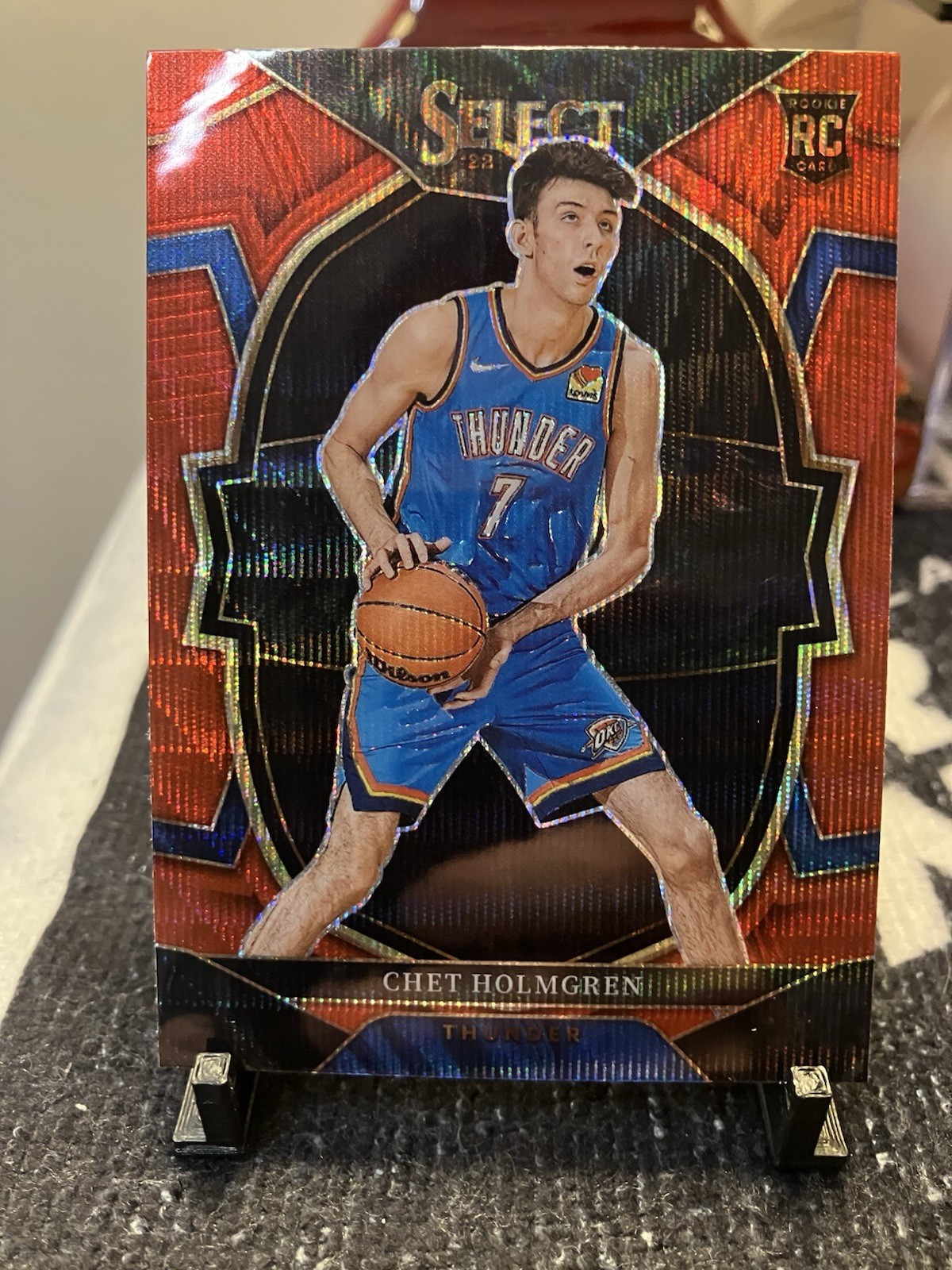 2022-23 Panini Select Concourse Chet Holmgren #83 Red Wave Prizm (RC)