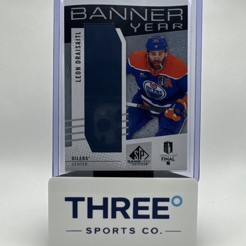 Leon Draisaitl #BYSC-LD 2025 SP Game Used Stanley Cup Finals Banner Year Relic card