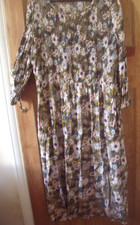 Seasalt Meadowsweet Sleeveless Dress Copper Floral Size 20 VGC
