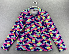 Fila Sport Large Multicolor Geometric 1/4 Zip Pullover Long Sleeve Polyester