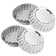  20pcs Egg Tart Molds: Stainless Steel Mini Tart Tin Pans Pie Tartlet Cupcake