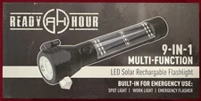 Ready Hour 9-in-1 Multi-Function LED Solar Rechargable Flashlight