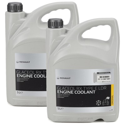 10L ORIGINAL Renault Kühlerfrostschutz GLACEOL RX TYPE E LDR BLAU 7711947051