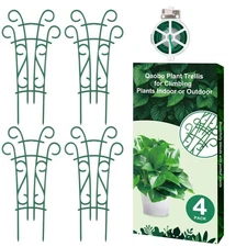 Plant Trellis for Potted Plants 4 Pack Stackable Indoor Outdoor Climbing Hous...