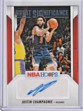 2024-25 Panini NBA Hoops Justin Champagnie Great Significance Auto #GS-JCW