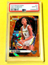 Jaelyn Brown PSA 10 RC Orange Ice 31 2024-25 Panini Prizm WNBA Dallas Wings