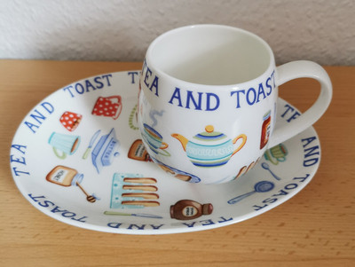 Set ''Tea and Toast'' mit Tasse und Teller von Crown Trent U. K. Limited 