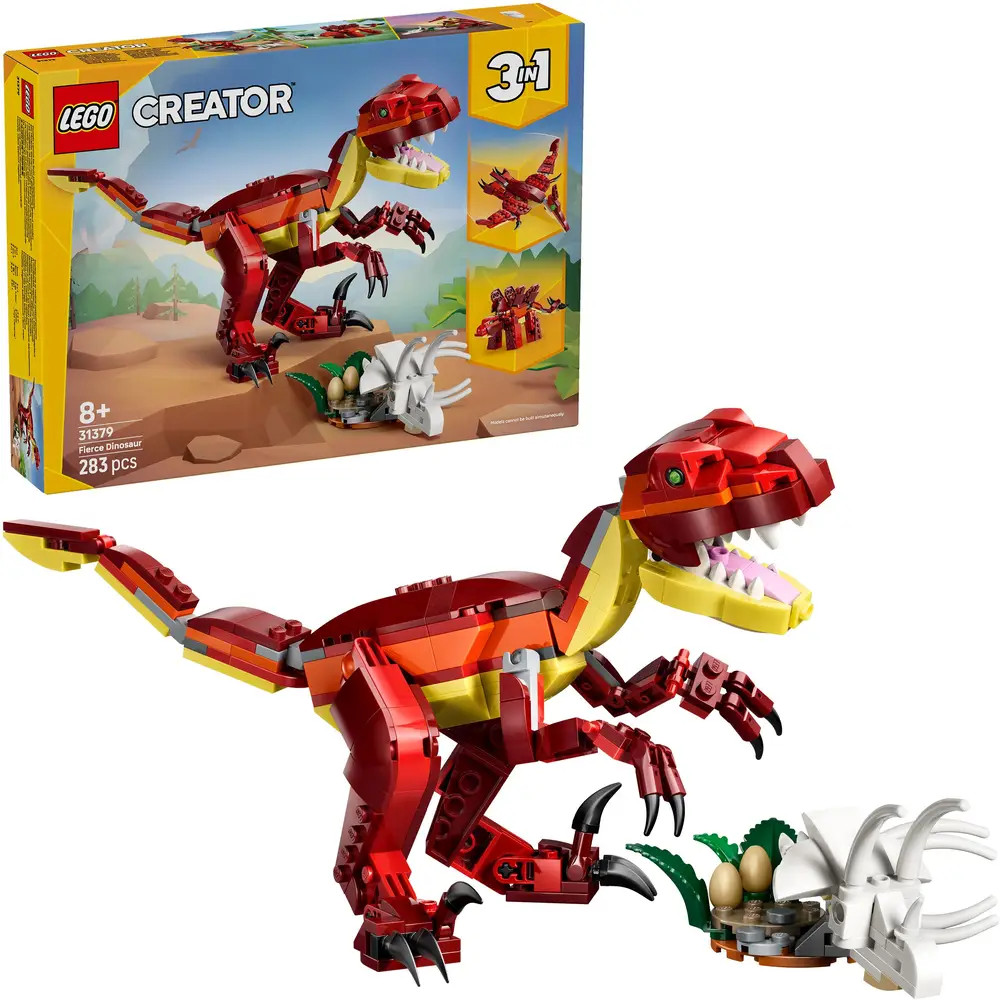 LEGO® Creator 31379 3-in-1 Wilder Dinosaurier, Stegosaurus, Velociraptor - Bild 4