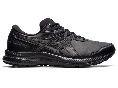 ASICS Men's Gel-Contend SL Walking Shoes Black/Black Leather