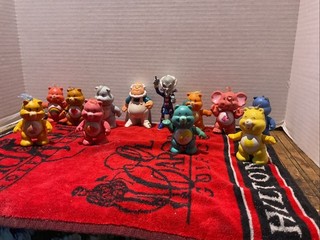 Lot of 12 Vintage 1980's Poseable Care Bears PVC Figures Coldheart Hong Kong