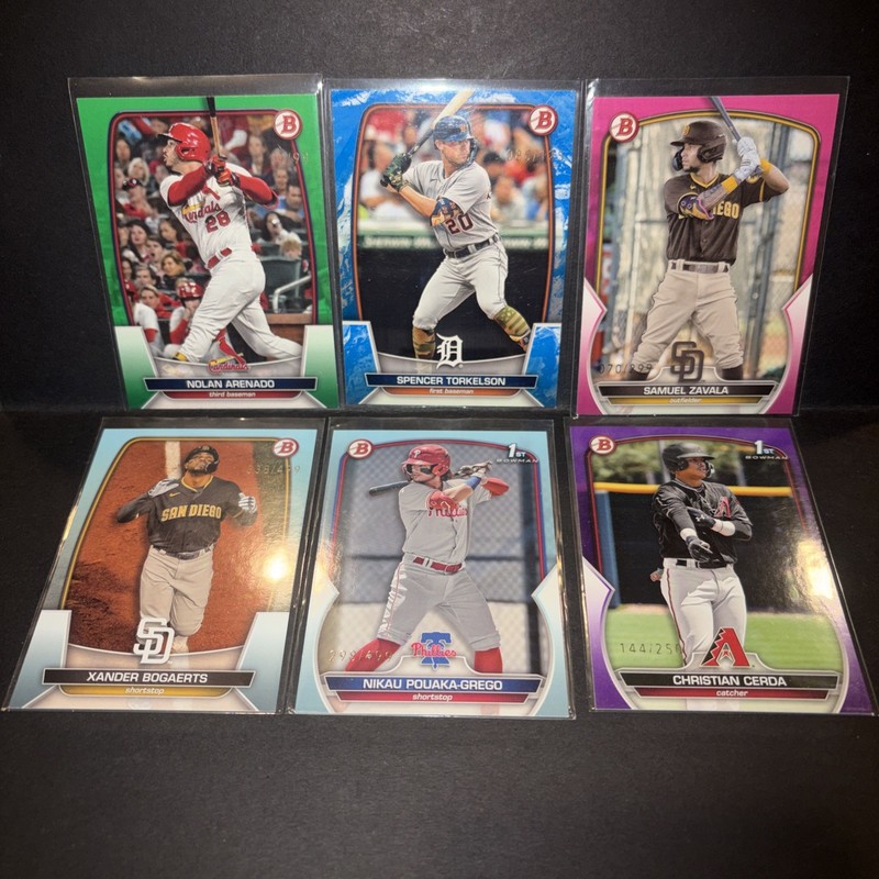 2023 Bowman Serial Numbered Color Lot
