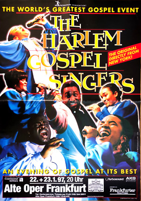 THE HARLEM GOSPEL SINGERS 1997 FFM - orig. Concert Poster - Plakat - A1 F/U 1370