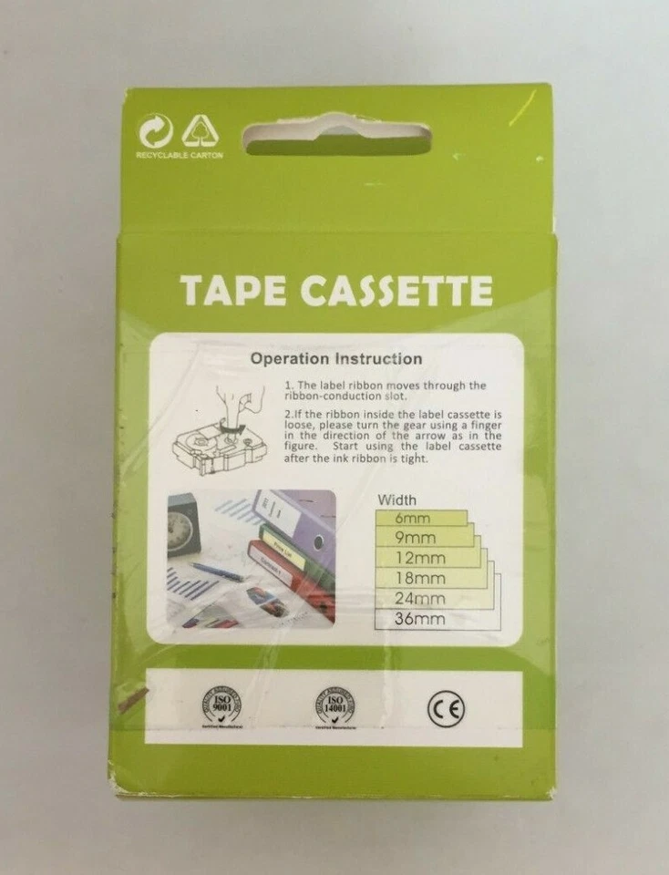 4 Red on White Tape LT232-2 Tape Label 12mm 1/2" For new P-Touch PT-6100 - Imagem 4 de 4