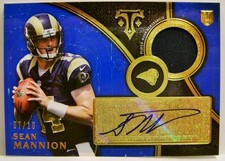 SEAN MANNION RC AUTO AUTOGRAPH RELIC 7/10 2015 TOPPS TRIPLE THREADS RARE
