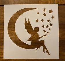 Fairy Half-moon Stars Reusable 10 MIL Laser Cut Mylar Stencil Painting Supplies