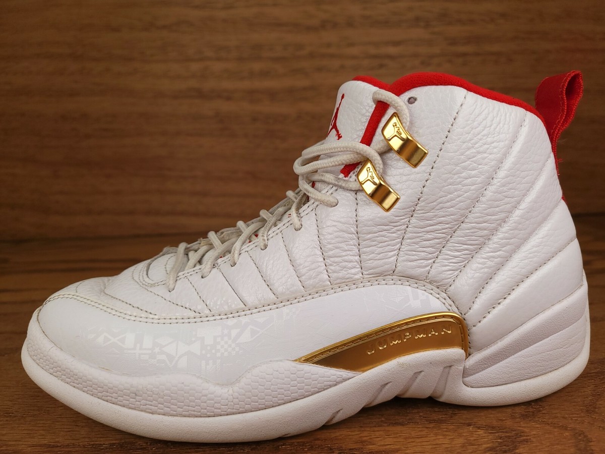 Air Jordan 12 XII Retro FIBA White University Red 130690-107 lot