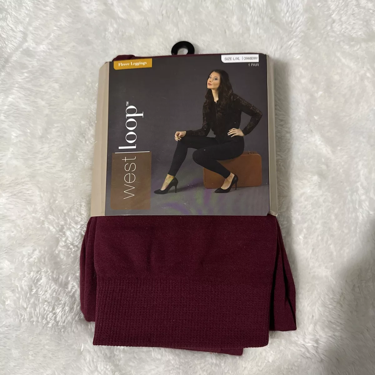 West Loop Women's Fleece Leggings Cranberry Size L/XL