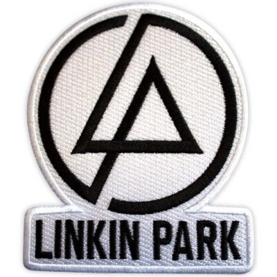 LINKIN PARK Iron-On Patch: CONCENTRIC TEXT LOGO WHT: Official Merch fan gift £pb