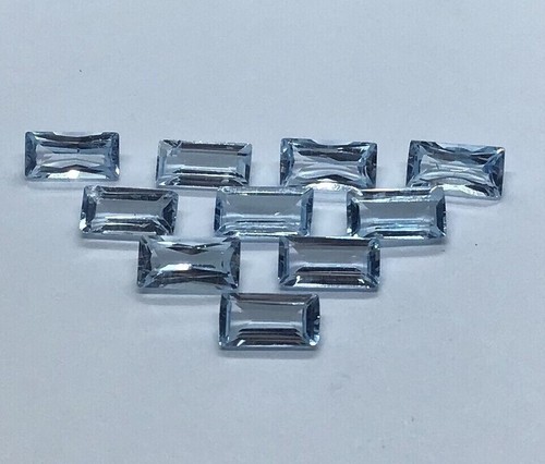 Topacio azul cielo natural corte baguette facetado AAA piedras preciosas sueltas joyería surtida - Imagen 2 de 24
