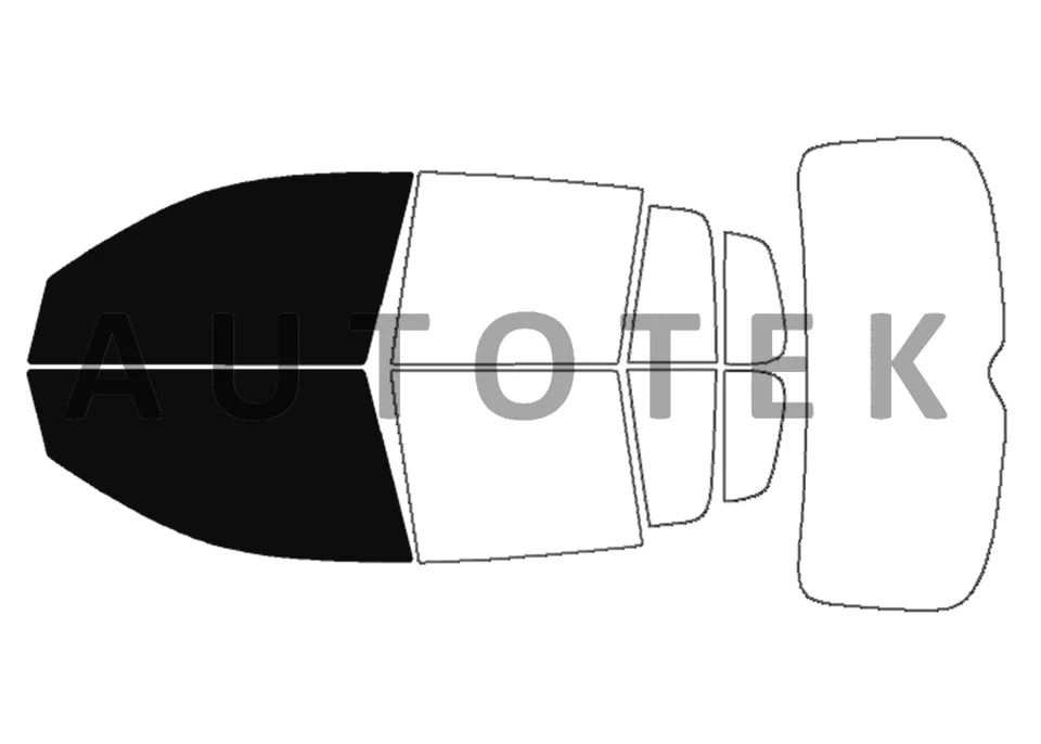 Película precortada tinte de ventanas delanteras de dos puertas para Volkswagen Tiguan 2009-2017 Foto 2 de 4