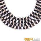 Tibetan Banded Stripe Agate Faceted Round Beads - 6mm, Black & White, For Jewelry Making (15+ Pieces)-635826