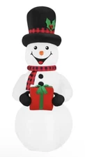 6.5 Ft Snowman with Present Holiday Inflatable