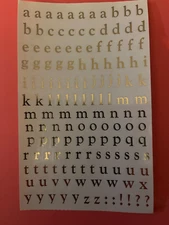 Creative Memories / Mrs. Grossman's NLA Giant Sticker ABC/123 Classic Gold Lower