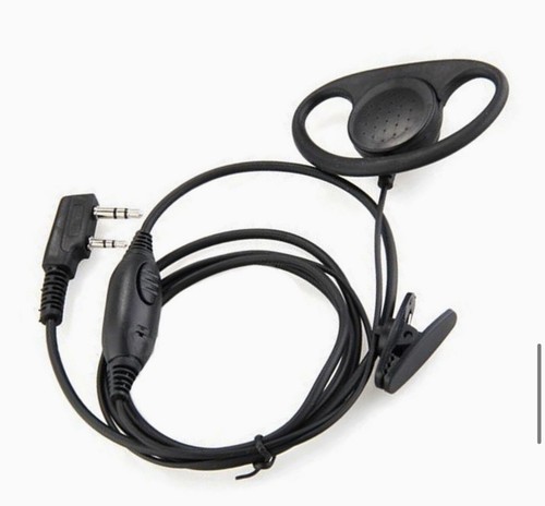 Kenwood D Shape Słuchawki Zestaw słuchawkowy Mikrofon do radia (2pin) Push To Talk NOWY - Zdjęcie 2 z 6