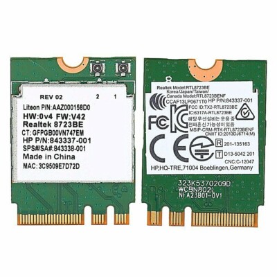843337 001 RTL8723BE GENUINE HP WIRELESS CARD ALL IN ONE 22 B013W (CA78 843337 001 RTL8723BE GENUINE HP WIRELESS CARD ALL IN ONE 22 B013W (CA78