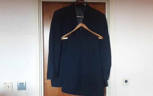 Mens BRITISH TAILOR Suit 2 Pice Navy Chest 50in, Long Trousers Waist 50in Regula - Picture 23 of 23