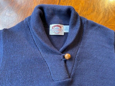 Vintage Ladies Cambridge Dry Goods Co. Cotton Shawl Collar Sweater Made in USA