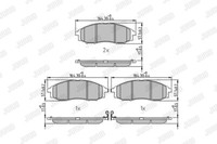 Jurid 572551J Bremsbelagsatz, Scheibenbremse FüR Nissan