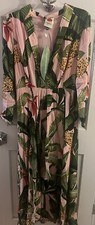 FARM RIO Banana Leaves Pink Maxi Dress Size M ($235) NWT Anthropologie