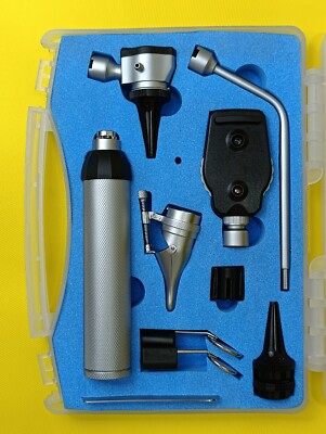 Otoscope 2 in 1 with set of eaThermoscoper Cannula Spatula mirror