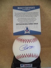 CHRIS SHAW SAN FRANCISCO GIANTS ROOKIE YEAR SIGNED ML BASEBALL BECKETT R03049