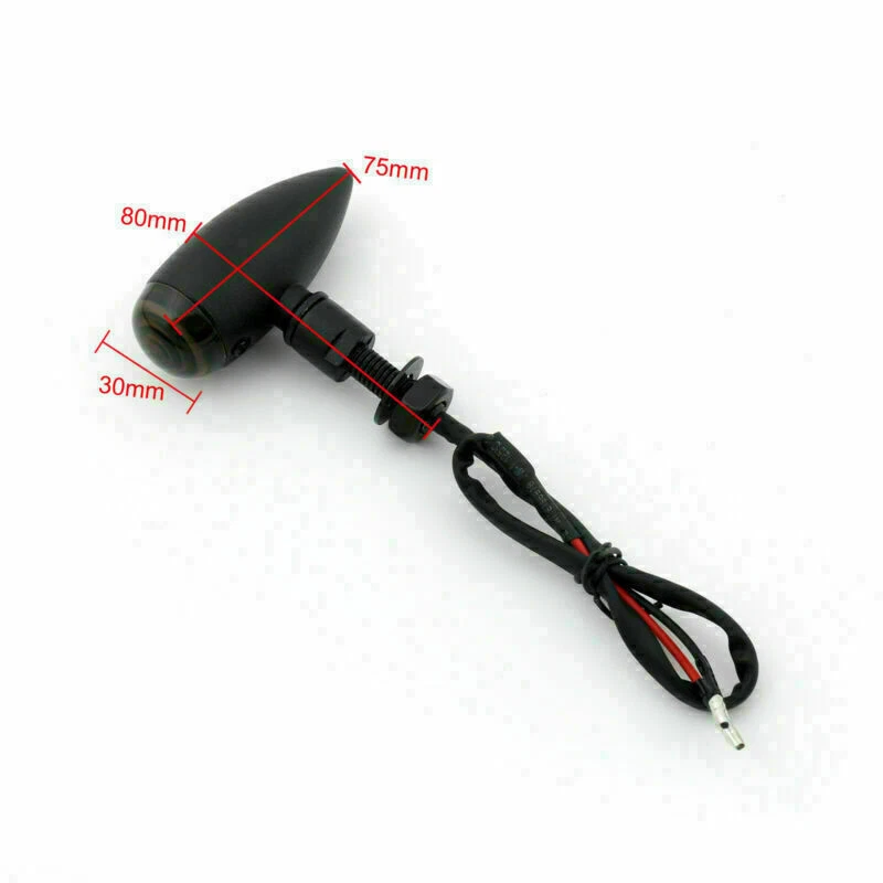 2x Luz de señal de giro de bala negra para Softail Dyna Sportster V-Rod Foto 3 de 4