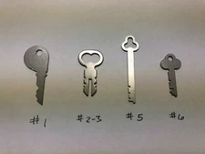 National Cash Register Keys #1, # 2/3, #5, #6, 400 class, 500 class, 800 Class