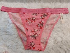 NWT Victoria's Secret Cotton Logo Tanga Panty Size Large XLarge D12 