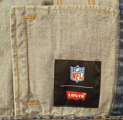 Veste Trucker Levi's Chicago Bears édition Limitée - Denim Bleu Marine, Taille S, Neuve Avec étiquettes