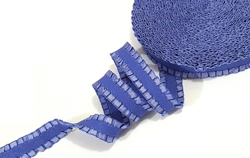 5/8" 16mm wide 5-20 yds Wisteria Blue Ruffles 2 sided Edge Elastic Band EB2 - Picture 3 of 9