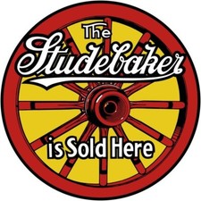 1916 Style Studebaker Wood Auto Wheel Theme NEW Sign 40" Round USA STEEL