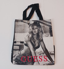 Rara borsa shopping riutilizzabile Hailey Bieber Guess Georges Marciano 10" per 8"