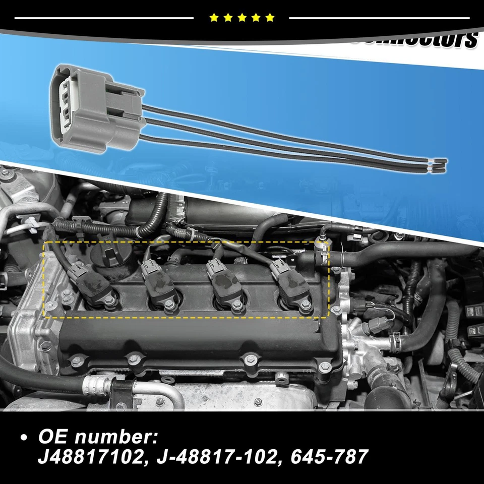 Conector de bobina de encendido enchufe arnés de cableado coleta para Infiniti EX35 J48817102 Foto 2 de 4